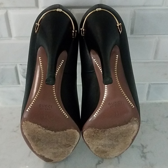SOLD - GUGCI Nappa Charlotte Heels - Size 8 - Picture 7 of 7